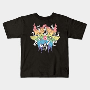 Rainbow tentacles and Angel Wings Kids T-Shirt